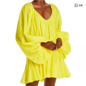 Alice + Olivia Yellow Tallie Mini Dress in Small